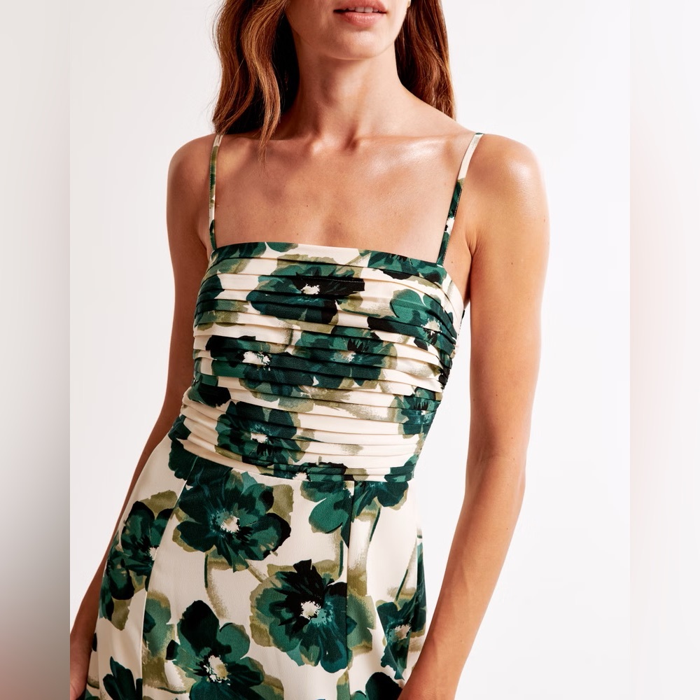 Abercrombie & Fitch Green Floral Dress